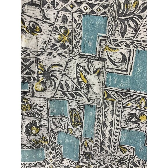 Nui Nalu Men Hawaiian Shirt Size Large Gray Floral Short Sleeve Button Up Aloha - Picture 8 of 9